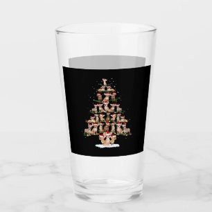 Chihuahua Christmas Tree Funny Tee Xmas Chihuahua  Glass