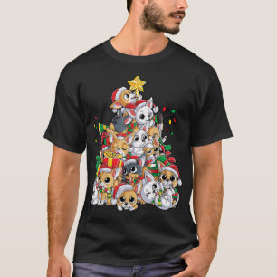 Chihuahua Christmas Tree Santa Dog Lover Xmas Gift T-Shirt