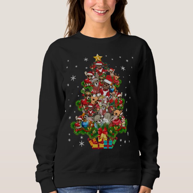 Chihuahua Christmas Tree Sweatshirt (Front)