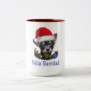 Chihuahua  Christmas Two-Tone Coffee Mug