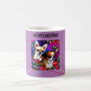 CHIHUAHUA Christmas Two Tone Mug. Coffee Mug