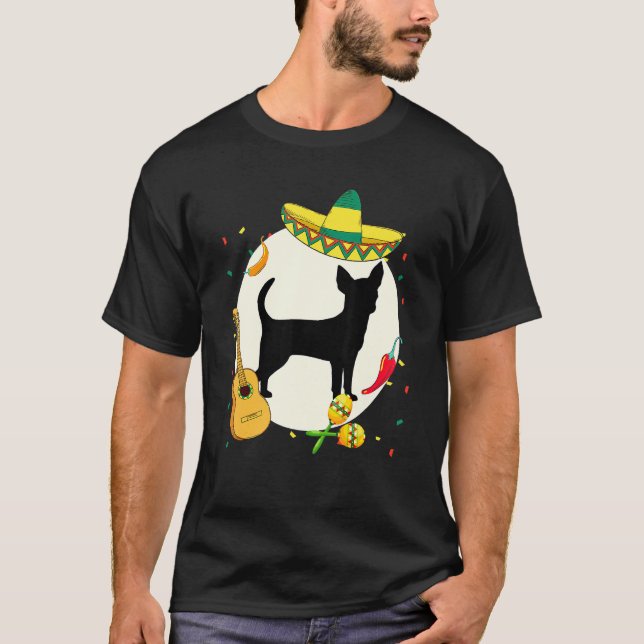 Chihuahua Cinco De Mayo Dog Puppy  Mexican T-Shirt (Front)