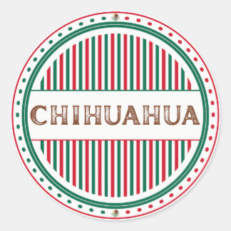 Chihuahua City Pride Emblem – Mexican Identity Classic Round Sticker