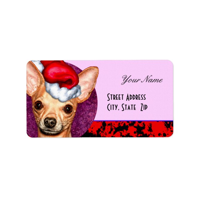 Chihuahua Claus Label (Front)