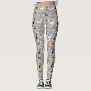 Chihuahua Coffee Leggings - grey