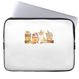 Chihuahua Coffee Pumpkin Spice Dog Lovers Fall Tha Laptop Sleeve