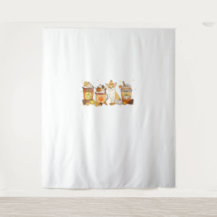 Chihuahua Coffee Pumpkin Spice Dog Lovers Fall Tha Tapestry