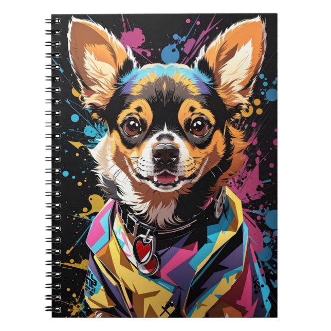 CHIHUAHUA colourful splash Notebook (Front)