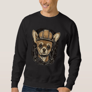 Chihuahua Construction Worker Construction Excavat Sweatshirt