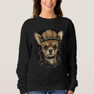 Chihuahua Construction Worker Construction Excavat Sweatshirt