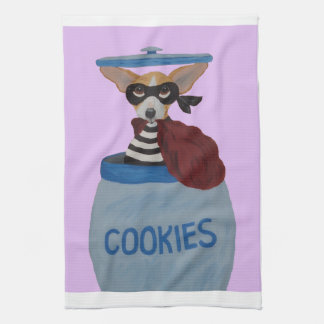Chihuahua Cookie Thief Tea Towel