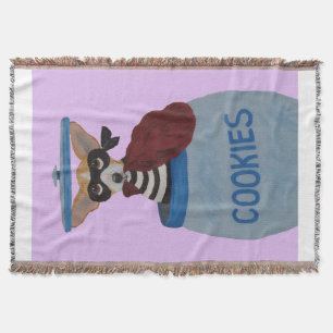 Chihuahua Cookie Thief Throw Blanket