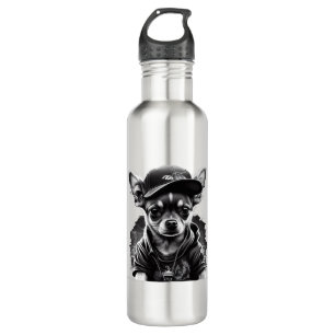 Chihuahua Cool Dog Rap Hip-Hop Gangster 710 Ml Water Bottle