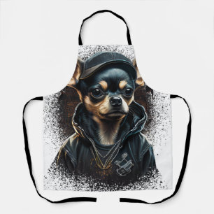 Chihuahua Cool Dog Rap Hip-Hop Gangster Apron