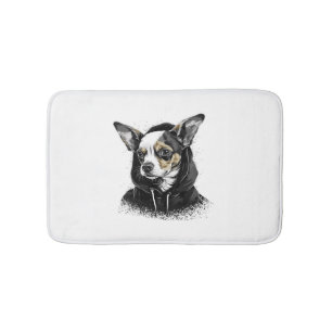 Chihuahua Cool Dog Rap Hip-Hop Gangster Bath Mat