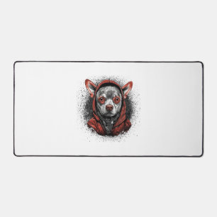 Chihuahua Cool Dog Rap Hip-Hop Gangster Desk Mat