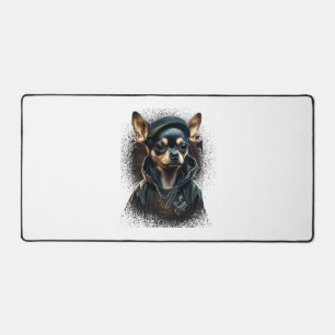 Chihuahua Cool Dog Rap Hip-Hop Gangster Desk Mat