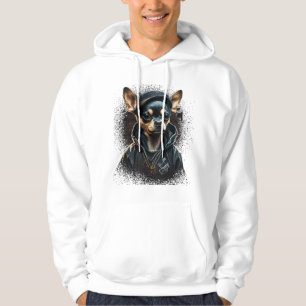 Chihuahua Cool Dog Rap Hip-Hop Gangster Hoodie
