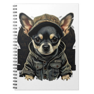 Chihuahua Cool Dog Rap Hip-Hop Gangster Notebook