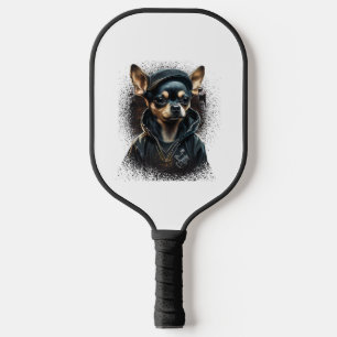 Chihuahua Cool Dog Rap Hip-Hop Gangster Pickleball Paddle