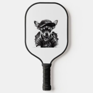 Chihuahua Cool Dog Rap Hip-Hop Gangster Pickleball Paddle