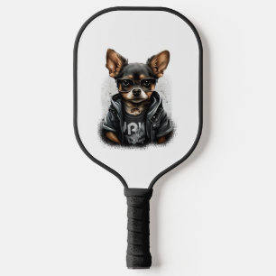 Chihuahua Cool Dog Rap Hip-Hop Gangster Pickleball Paddle