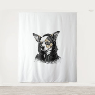 Chihuahua Cool Dog Rap Hip-Hop Gangster Tapestry