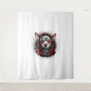 Chihuahua Cool Dog Rap Hip-Hop Gangster Tapestry