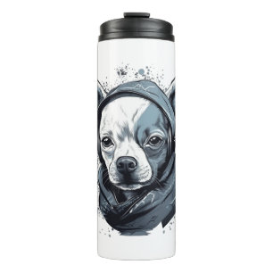 Chihuahua Cool Dog Rap Hip-Hop Gangster Thermal Tumbler