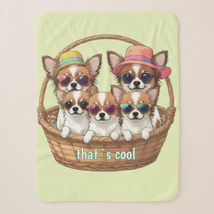 Chihuahua Coole Welpen Sherpa Blanket