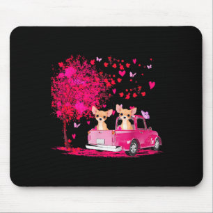 Chihuahua Couple Truck Happy Valentines Day Gifts  Mouse Pad