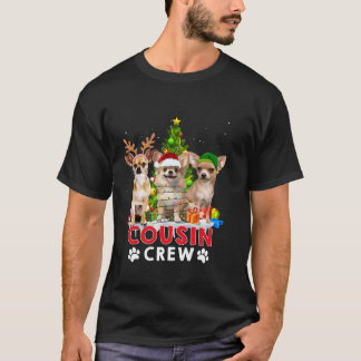 Chihuahua Cousin Crew Christmas Tree Lights Xmas D T-Shirt