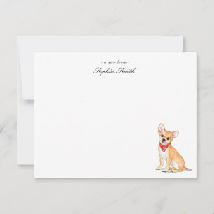 Chihuahua cute Custom Flat Thank You Notes