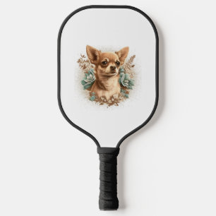Chihuahua Cute Dog Beautiful Flowers Girl Pickleball Paddle