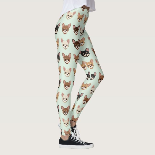 Chihuahua Cute Dog Lover Pattern Leggings (Right)