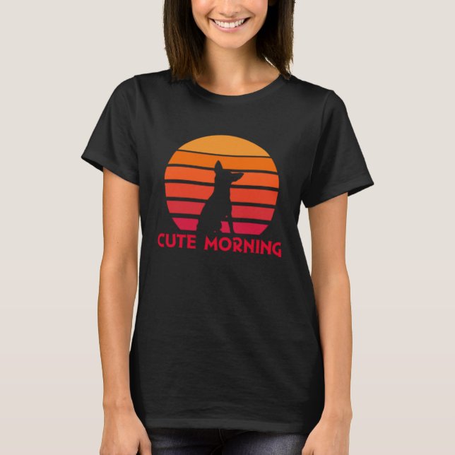 Chihuahua  Cute Morning  Sunrise  Sunset  Dog T-Shirt (Front)