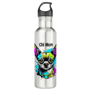 Chihuahua Cyberpunk style Art Chi Mum 710 Ml Water Bottle