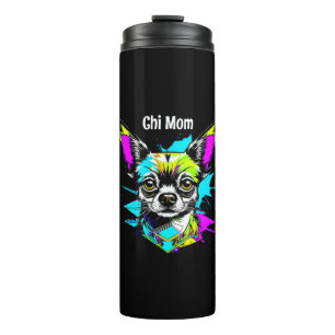 Chihuahua Cyberpunk style Art Chi Mum Thermal Tumbler