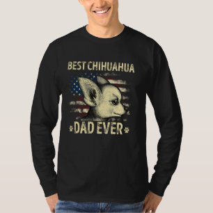 Chihuahua Dad Dog Lovers American Flag 4th Of July T-Shirt
