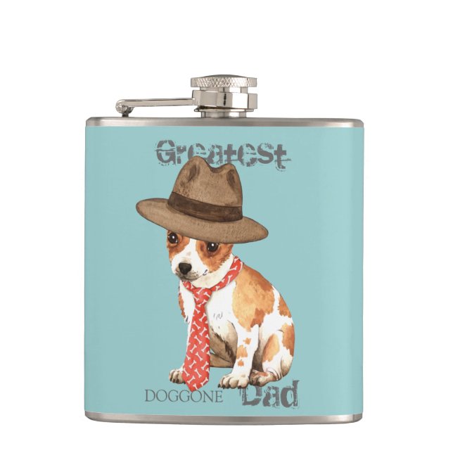 Chihuahua Dad Hip Flask (Front)