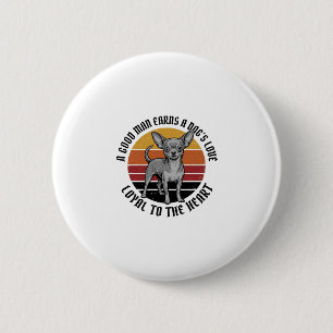 Chihuahua Dad Shirt Vintage Engraving Dog Lover De 6 Cm Round Badge