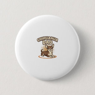 Chihuahua Dad Vintage Engraving Dog Lover Design_1 6 Cm Round Badge