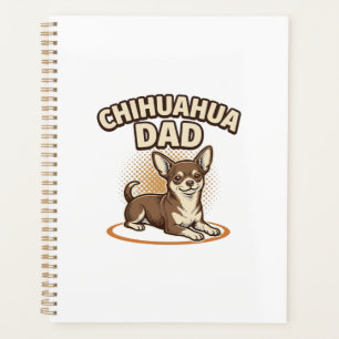 Chihuahua Dad Vintage Engraving Dog Lover Design_1 Planner