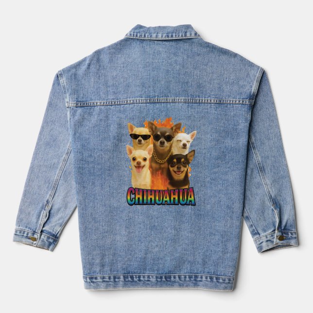 Chihuahua  denim jacket (Back)