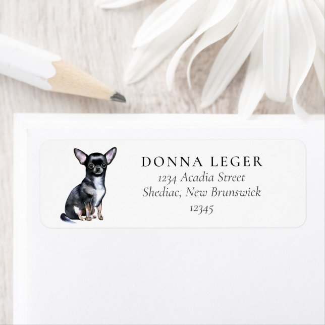 Chihuahua Dog Address Return Address Label (Insitu)