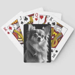 Chihuahua Dog Adorable Cute Pet Portrait Poster  Playing Cards