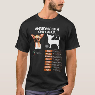 Chihuahua Dog Anatomy Mum Grandma Men Women Kids T-Shirt