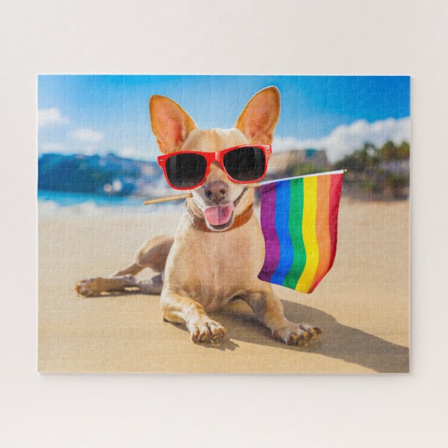 Chihuahua Dog  at the Beach Jigsaw Puzzle (Horizontal)