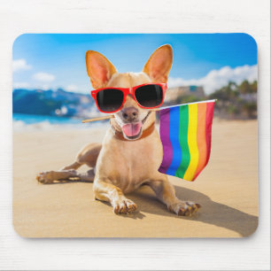 Chihuahua Dog at the Beach Mouse Pad