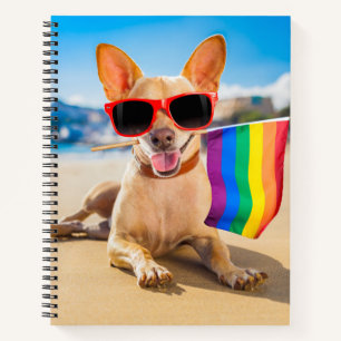 Chihuahua Dog  at the Beach Notebook